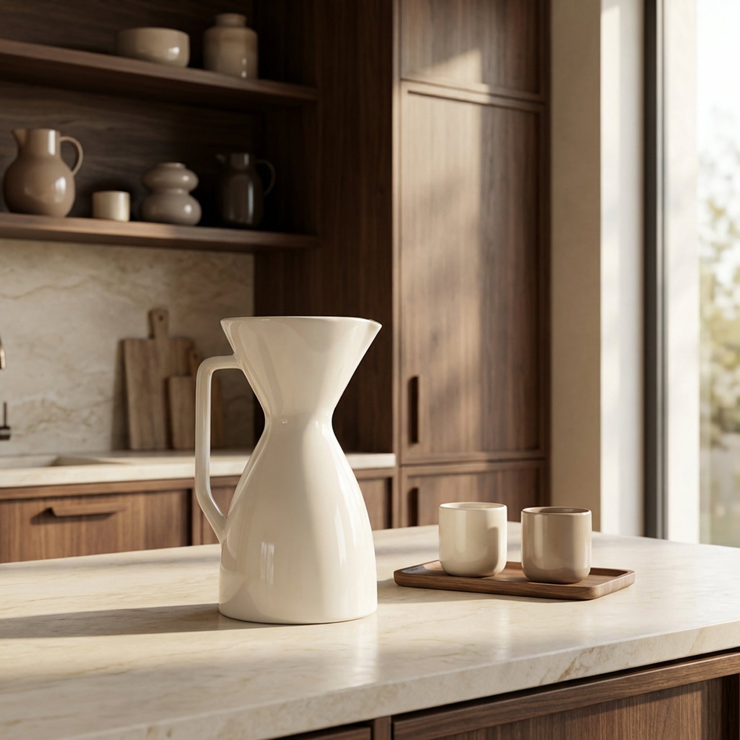 Scandinavian Pour Over Coffee Maker - White