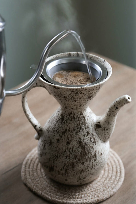 Victorian Pour Over Coffee Maker - Winter Wood
