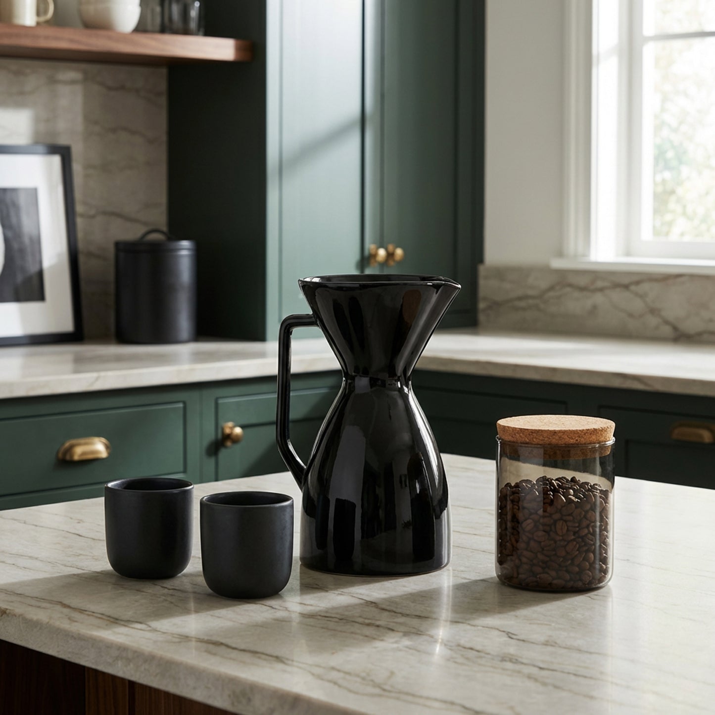 Scandinavian Pour Over Coffee Maker - Black