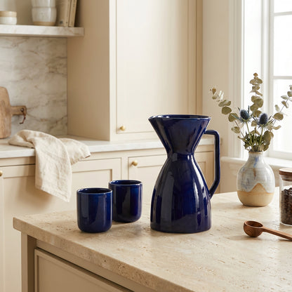 Scandinavian Pour Over Coffee Maker - Midnight Blue