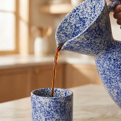 Scandinavian Pour Over Coffee Maker - Delft Blue