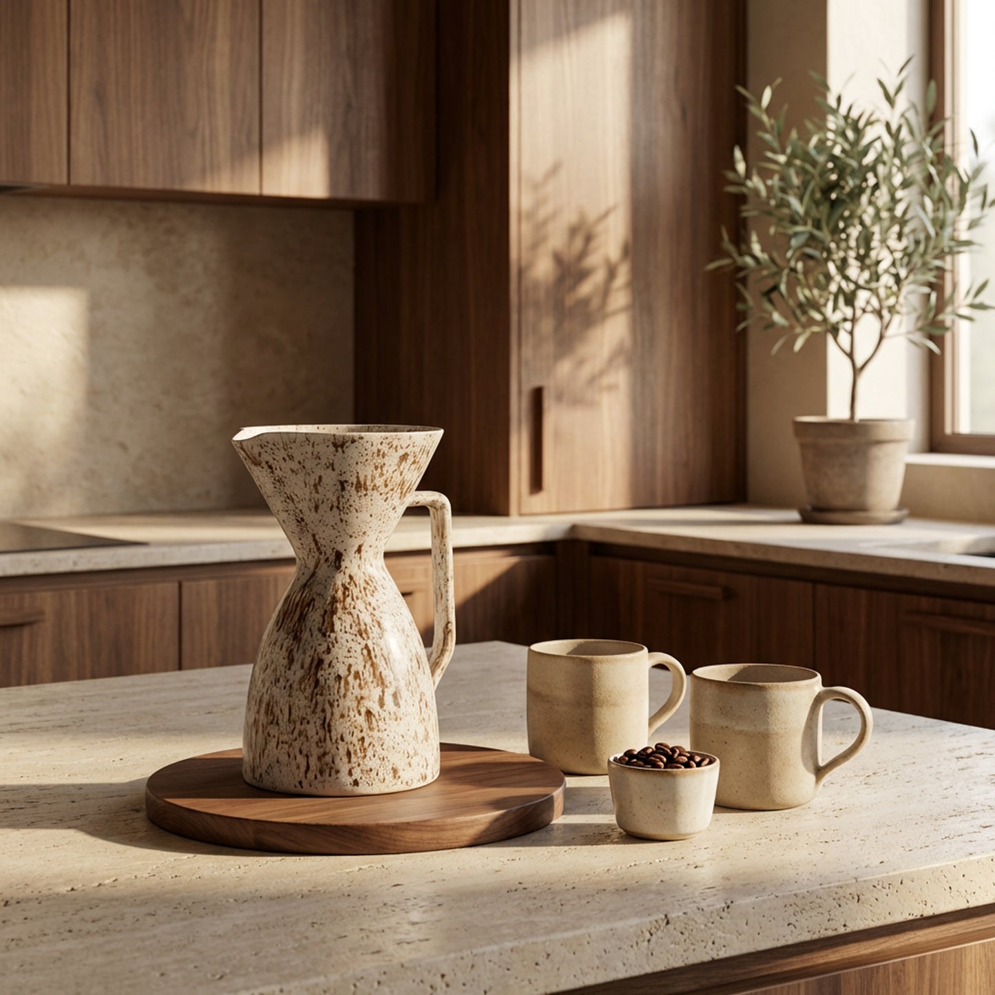 Scandinavian Pour Over Coffee Maker - Winter Wood