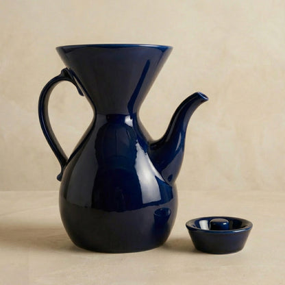Victorian Pour Over Coffee Maker - Midnight Blue