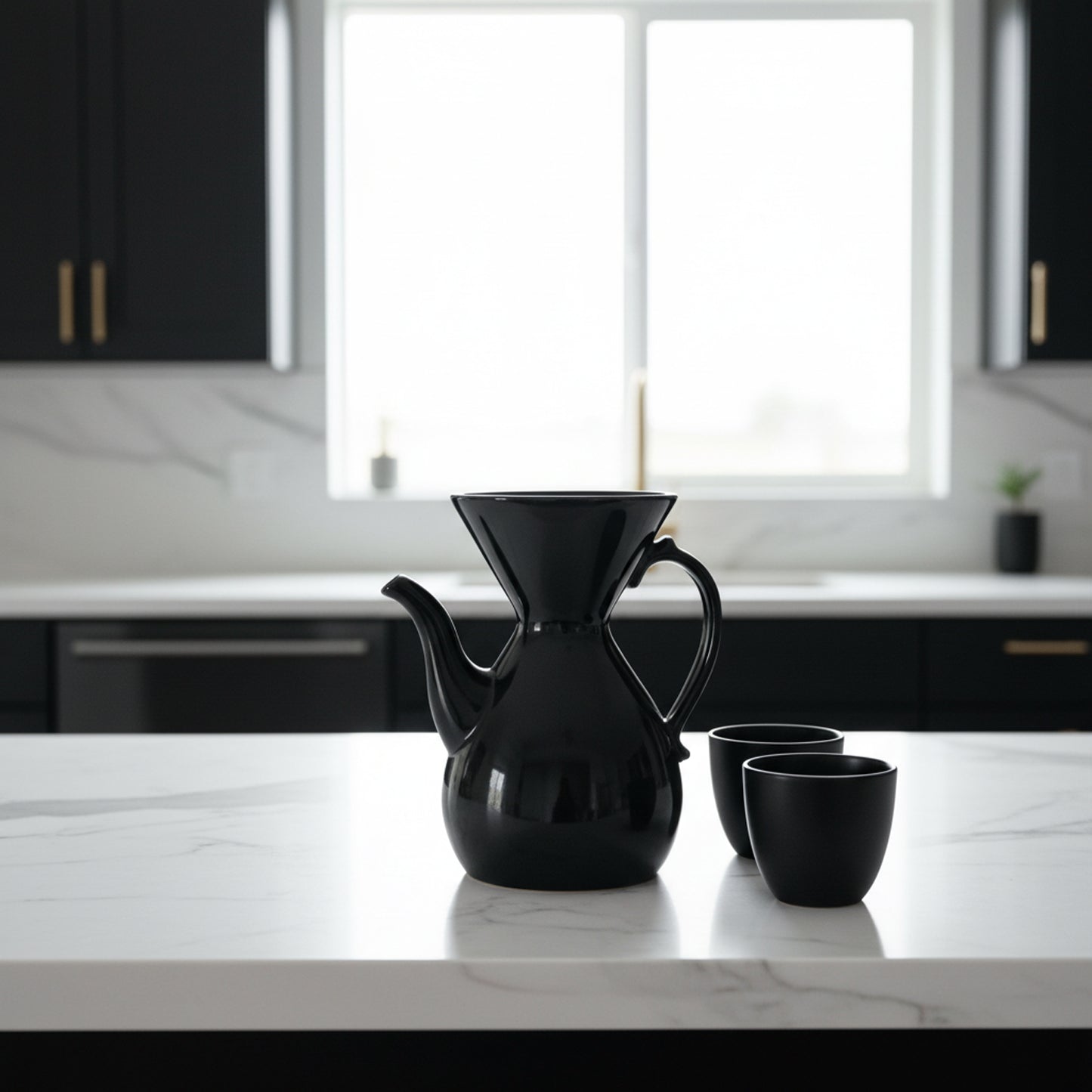 Victorian Pour Over Coffee Maker - Black