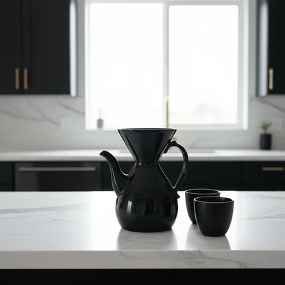 Victorian Pour Over Coffee Maker - Black