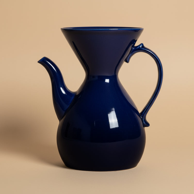 Victorian Pour Over Coffee Maker - Midnight Blue