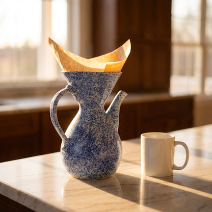 Victorian Pour Over Coffee Maker - Delft Blue